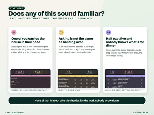 All-in-One Family Planner Spreadsheet (Google Sheets and Excel) — the problems it solves