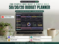 50/30/20 Budget Planner Spreadsheet for Google Sheets and Excel — cover