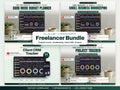 Freelancer Bundle: Irregular Income Budget, Bookkeeping, Client CRM and Project Tracker Spreadsheets — cover