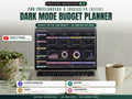 Dark Mode Budget Planner Spreadsheet for Google Sheets and Excel — cover