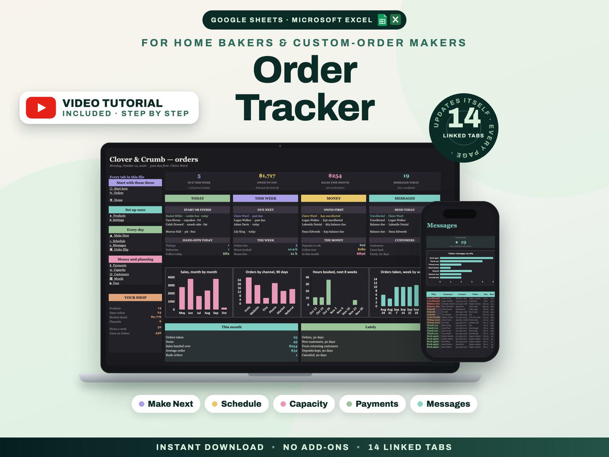 Order Tracker Spreadsheet — cover