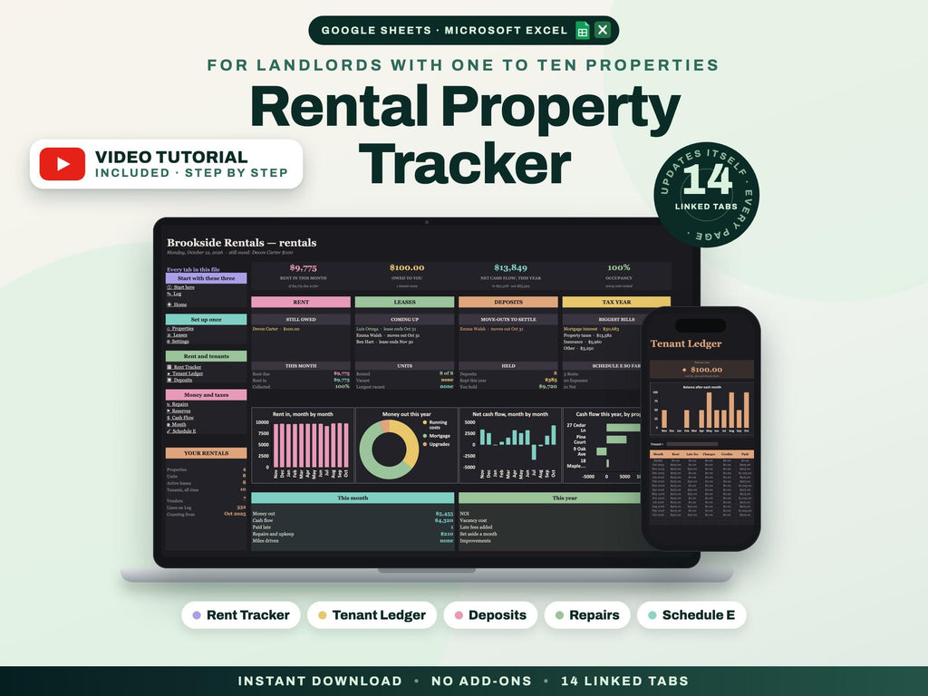 Rental Property Spreadsheet — cover