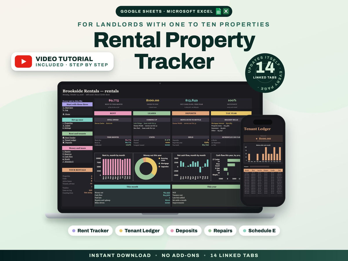 Rental Property Spreadsheet — cover