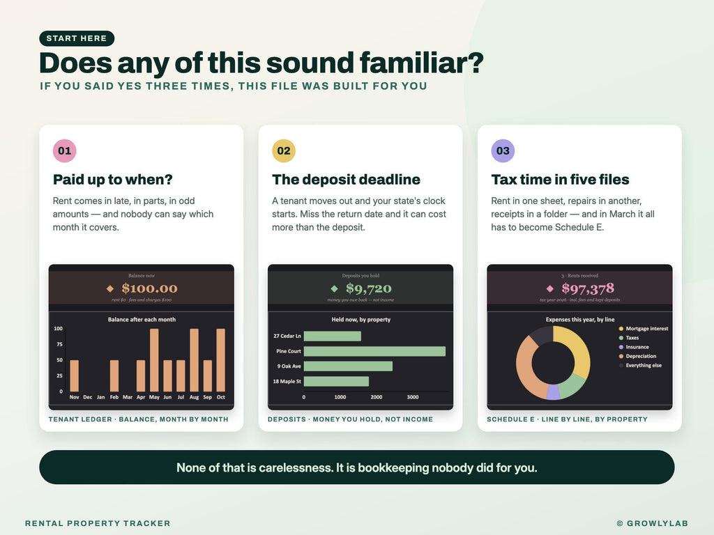Rental Property Spreadsheet — the problems it solves