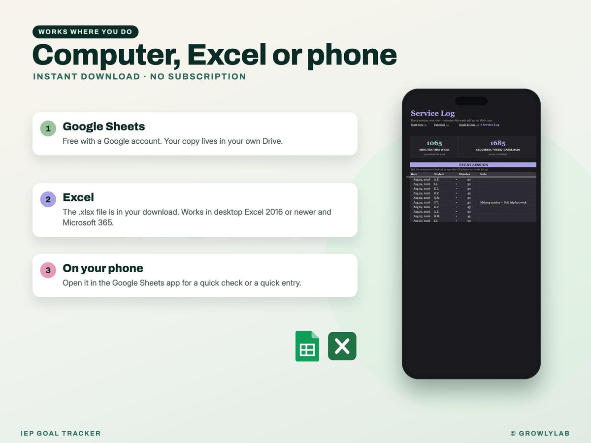 IEP Goal Tracker Spreadsheet Google Sheets — Google Sheets and Excel