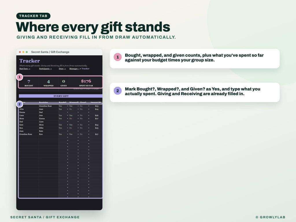 Secret Santa Generator Spreadsheet Google Sheets Excel — tracker